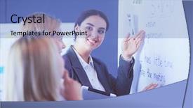  Presentation with education - Slide set enhanced with concept - business team with flip background and a  colored foreground