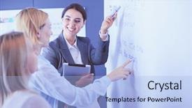  Presentation with board of education - Amazing presentation design having concept - business team with flip backdrop and a  colored foreground