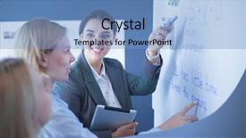  Presentation with education - Amazing slide set having concept - business team with flip backdrop and a  colored foreground