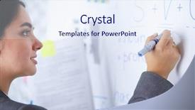  Presentation with education - Slide set with concept - business team with flip background and a sky blue colored foreground