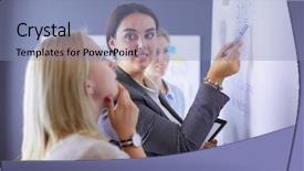  Presentation with audit business compliance concept - Beautiful slides featuring concept - business team with flip backdrop and a  colored foreground