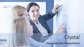  Presentation with education - Colorful PPT theme enhanced with concept - business team with flip backdrop and a  colored foreground