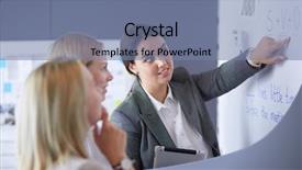  Presentation with education - Cool new PPT theme with concept - business team with flip backdrop and a  colored foreground