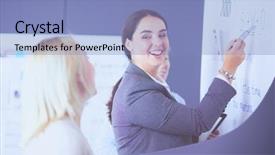  Presentation with education - Cool new theme with concept - business team with flip backdrop and a  colored foreground