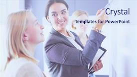  Presentation with flip book - Colorful PPT theme enhanced with concept - business team with flip backdrop and a  colored foreground