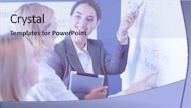  Presentation with flip book - PPT theme with concept - business team with flip background and a light blue colored foreground