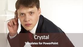  Presentation with audit business compliance concept - Presentation theme featuring concept - businessman spying by listening background and a tawny brown colored foreground