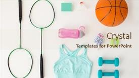  Presentation with badminton - Theme with concept - close up of badminton background and a lemonade colored foreground