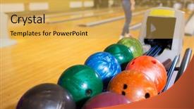  Presentation with entertainment - Audience pleasing PPT theme consisting of concept - close up of ball backdrop and a yellow colored foreground