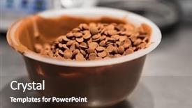  Presentation with chocolate shop - Slide set having concept - close up of chocolate background and a tawny brown colored foreground