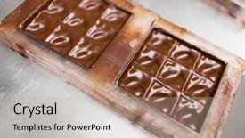  Presentation with candy shop - Presentation theme enhanced with concept - close up of chocolate background and a mint green colored foreground