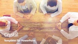  Presentation with team work - Theme enhanced with concept - close up of creative background and a coral colored foreground