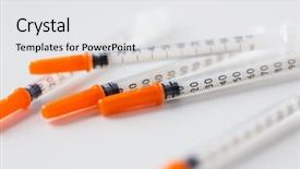  Presentation with insulin - Presentation design consisting of concept - close up of insulin background and a white colored foreground