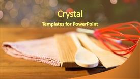  Presentation with christmas baking - PPT theme enhanced with concept - close up of kitchen background and a tawny brown colored foreground