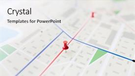  Presentation with cartography - Colorful slide deck enhanced with concept - close up of map backdrop and a white colored foreground