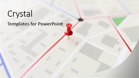  Presentation with navigation - Slides having concept - close up of map background and a white colored foreground