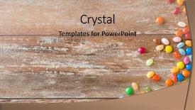  Presentation with confectionery - Presentation design enhanced with concept - close up of multicolor background and a coral colored foreground