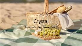  Presentation with summer celebration - Cool new theme with concept - close up of picnic backdrop and a coral colored foreground