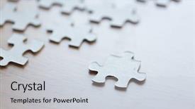  Presentation with demographic millennials business concept - Presentation theme having concept - close up of puzzle background and a light gray colored foreground