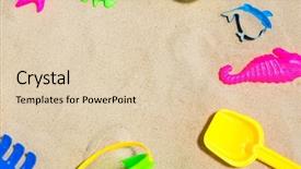  Presentation with childhood - Beautiful slide set featuring concept - close up of sand backdrop and a lemonade colored foreground