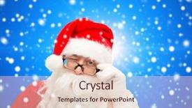  Presentation with christmas holidays - Theme consisting of concept - close up of santa background and a  colored foreground