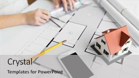  Presentation with architecture construction - Cool new presentation with concept - close up of smartphone backdrop and a light gray colored foreground