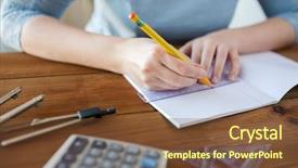  Presentation with task - Beautiful slide set featuring concept - close up of student backdrop and a tawny brown colored foreground