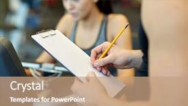  Presentation with exercise trainer - Slide deck consisting of concept - close up of trainer background and a  colored foreground