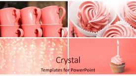  Presentation with living coral - PPT theme enhanced with food and decoration concept - collage background and a lemonade colored foreground