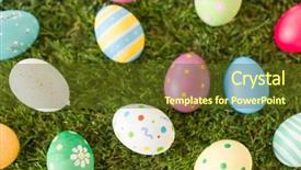  Presentation with philippine tradition - Cool new presentation theme with concept - colored eggs on artificial backdrop and a tawny brown colored foreground