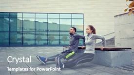  Presentation with dip - Slides consisting of concept - couple doing triceps dip background and a gray colored foreground