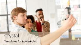  Presentation with team planning - Colorful theme enhanced with concept - creative team with scheme backdrop and a lemonade colored foreground