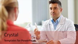  Presentation with nasal medicine - Presentation design enhanced with people concept - doctor with nasal background and a red colored foreground