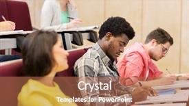  Presentation with international student - PPT theme enhanced with concept - group of international student background and a  colored foreground