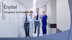  Presentation with health-care - Audience pleasing theme consisting of concept - group of medics run backdrop and a lemonade colored foreground