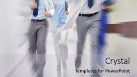  Presentation with health-care - Amazing slides having concept - group of medics running backdrop and a  colored foreground
