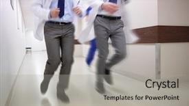  Presentation with health-care - PPT theme consisting of concept - group of medics running background and a  colored foreground