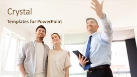  Presentation with realtor - Slide deck consisting of concept - happy couple and realtor background and a cream colored foreground