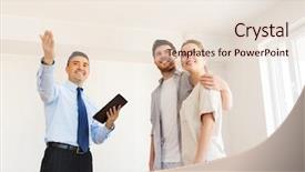  Presentation with realtor - Audience pleasing PPT layouts consisting of concept - happy couple and realtor backdrop and a lemonade colored foreground