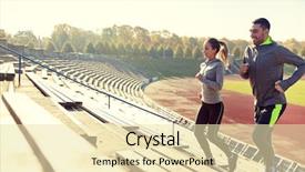  Presentation with lifestyle - PPT theme enhanced with concept - happy couple running upstairs background and a lemonade colored foreground