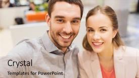  Presentation with people mall - Beautiful PPT layouts featuring concept - happy couple taking self backdrop and a mint green colored foreground