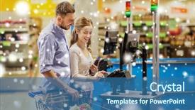  Presentation with food bank - Amazing theme having concept - happy couple with bank backdrop and a ocean colored foreground