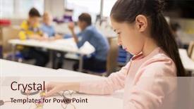  Presentation with education children technology science - Beautiful presentation design featuring girl building robot at robotic backdrop and a lemonade colored foreground