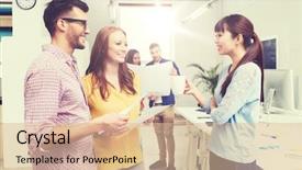  Presentation with business communication for students - Beautiful PPT layouts featuring concept - happy multiracial creative tea backdrop and a lemonade colored foreground