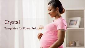  Presentation with holidays - Slides consisting of concept - happy pregnant african american background and a lemonade colored foreground
