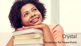  Presentation with meditation children education school - Slides having concept - happy smiling african american background and a  colored foreground