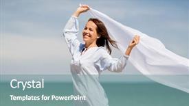  Presentation with people concept surgeon in mask - Presentation enhanced with concept - happy woman with shawl background and a seafoam green colored foreground