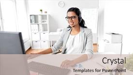  Presentation with nonverbal business communication - PPT layouts consisting of concept - indian businesswoman or helpline background and a soft green colored foreground