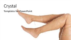  Presentation with veins - Presentation theme enhanced with legs pain concept - legs tied background and a white colored foreground