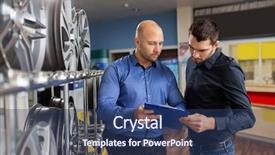  Presentation with auto repair - Slides enhanced with alloys - business maintenance and people concept background and a ocean colored foreground